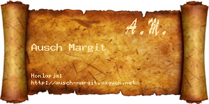 Ausch Margit névjegykártya